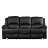 BB - 00819 - BL Leather Electric 3 Seat Recliner Sofa