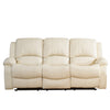 BB - 00819 - BL Leather Electric 3 Seat Recliner Sofa