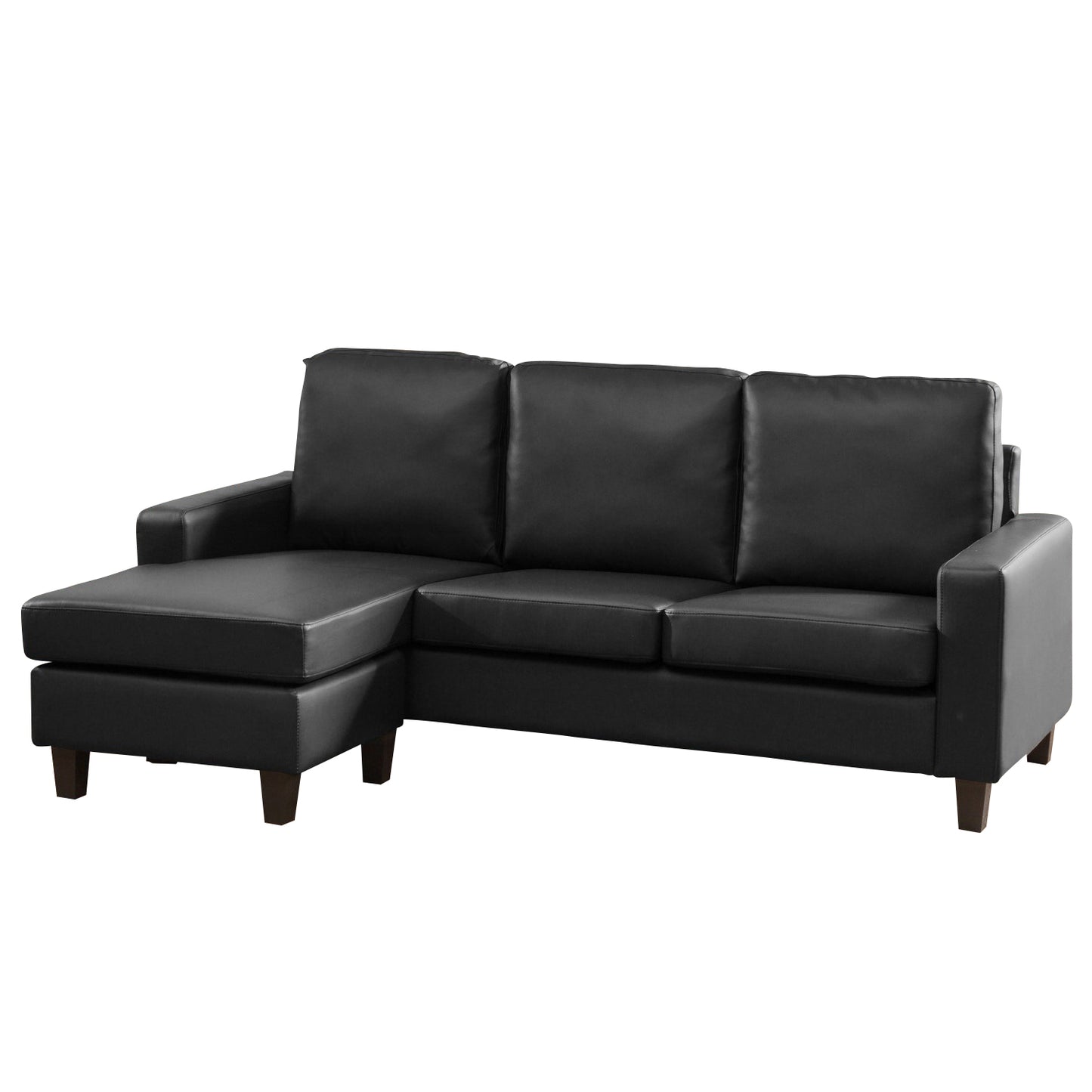 22 - 1029B - BL Leather Reversible Corner Sofa