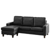 22 - 1029B - BL Leather Reversible Corner Sofa