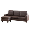 22 - 1029B - BL Leather Reversible Corner Sofa
