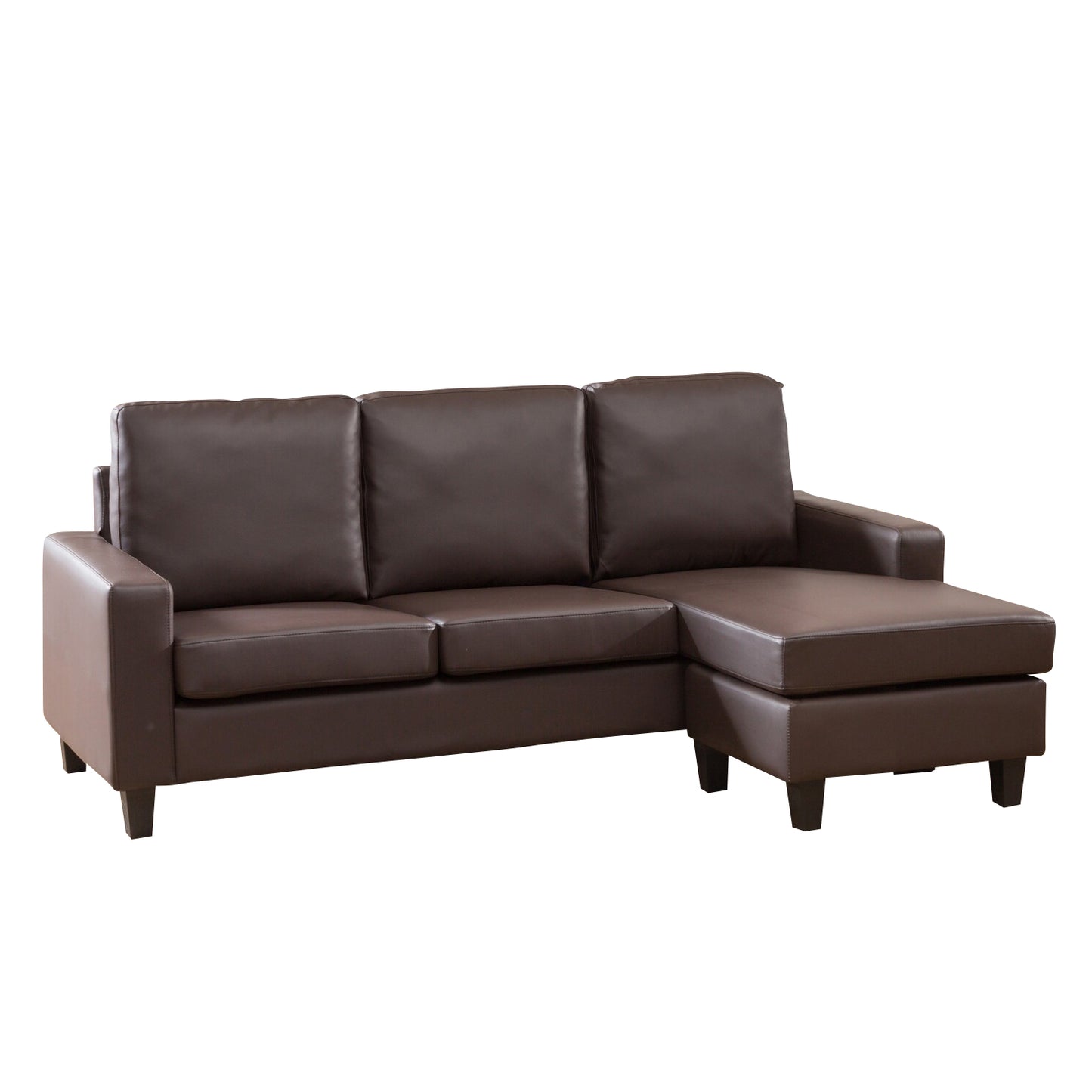22 - 1029B - BL Leather Reversible Corner Sofa