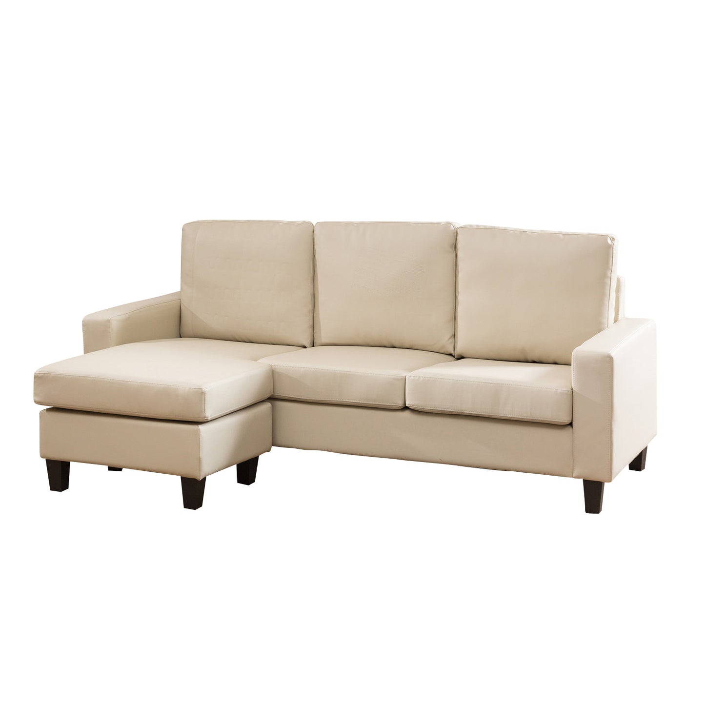 22 - 1029B - BL Leather Reversible Corner Sofa