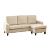 22 - 1029B - BL Leather Reversible Corner Sofa