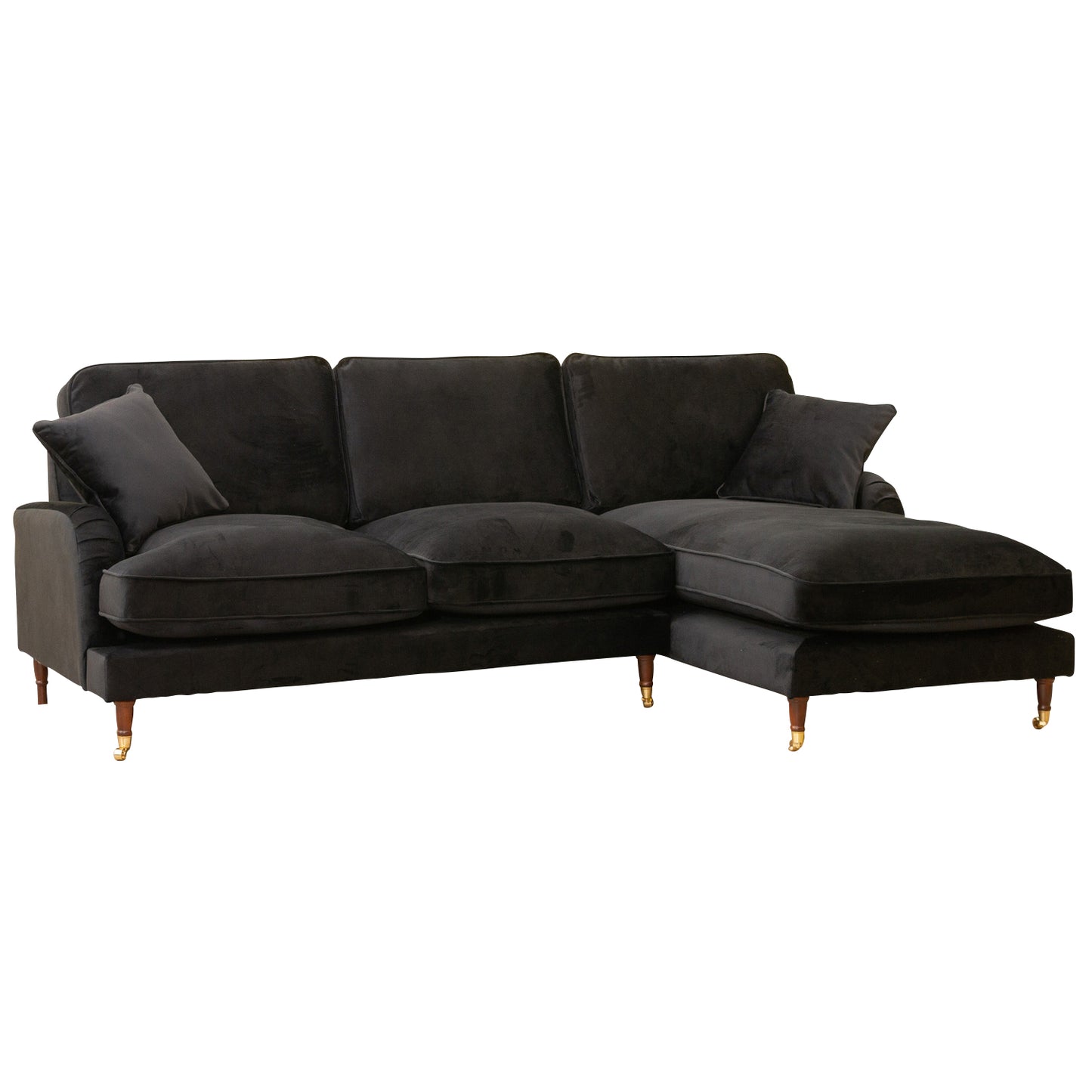 RR - 1977 - VF Velvet Large RHF Corner Sofa