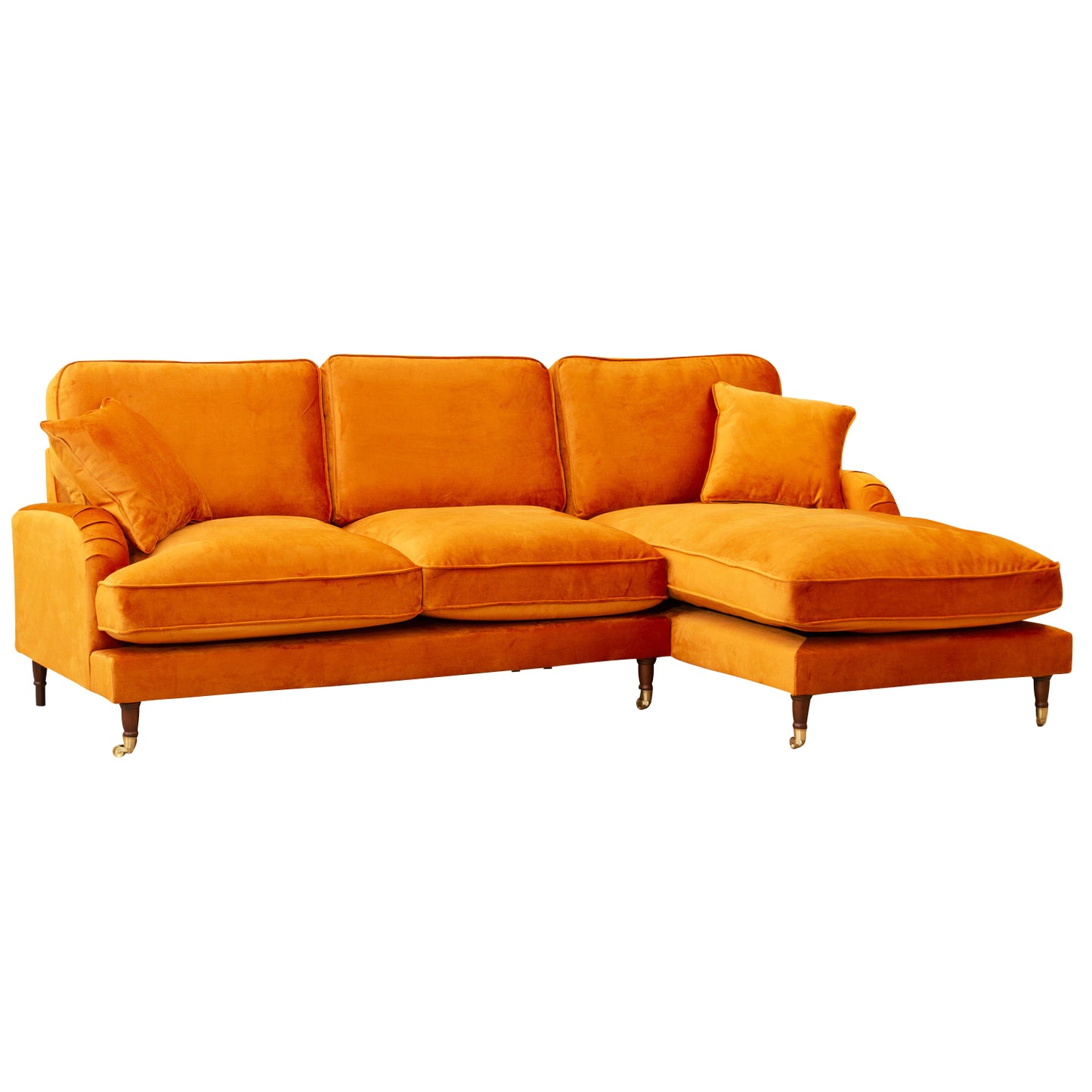 RR - 1977 - VF Velvet Large RHF Corner Sofa