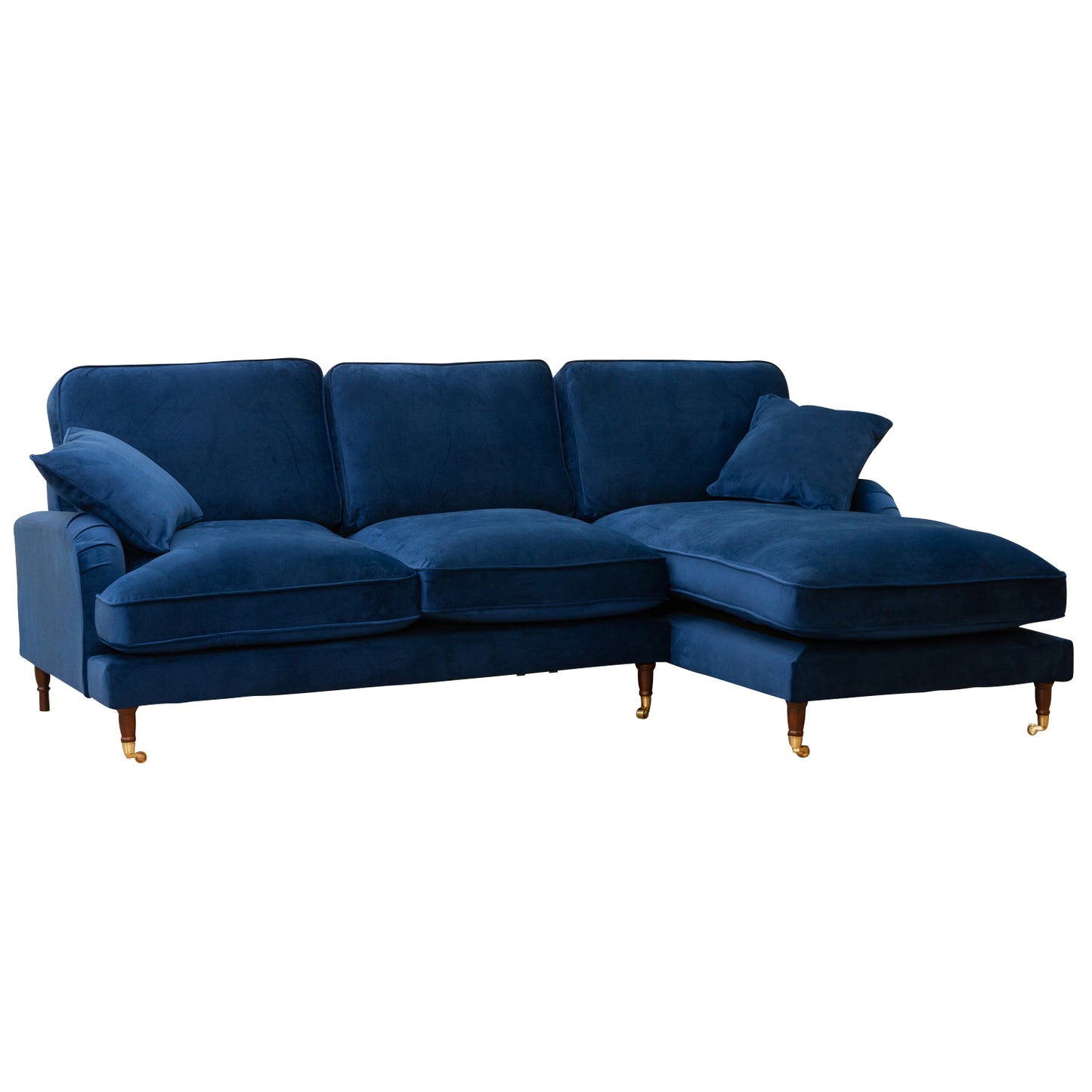 RR - 1977 - VF Velvet Large RHF Corner Sofa