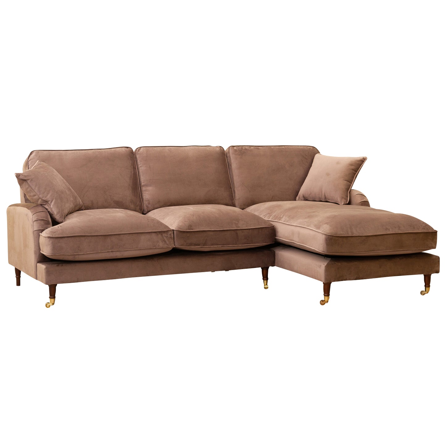 RR - 1977 - VF Velvet Large RHF Corner Sofa