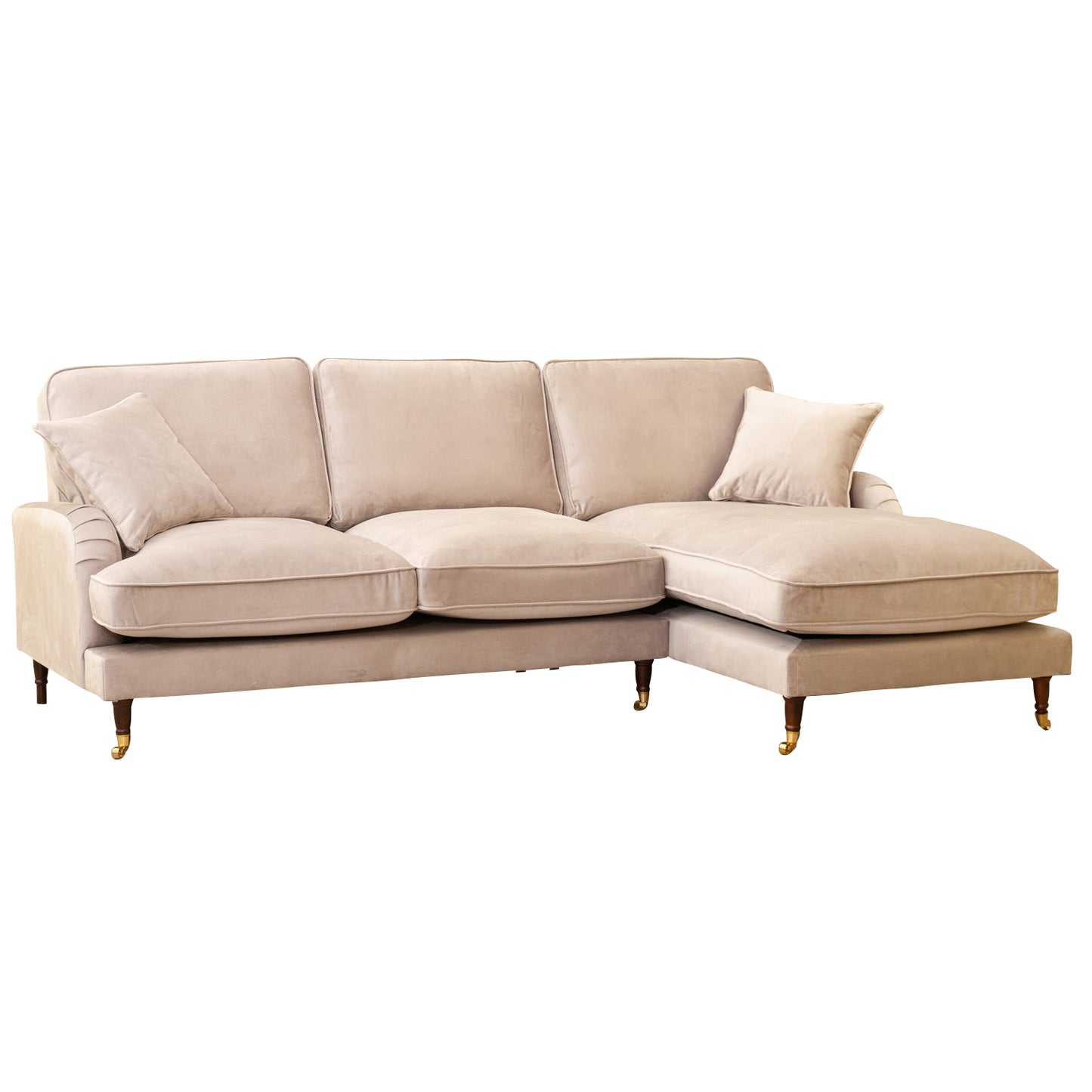 RR - 1977 - VF Velvet Large RHF Corner Sofa