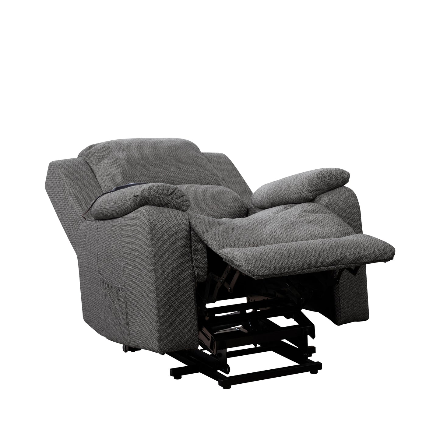 BB - 00819 - TF Fabric Heat & Massage Lift-Assist Recliner Chair