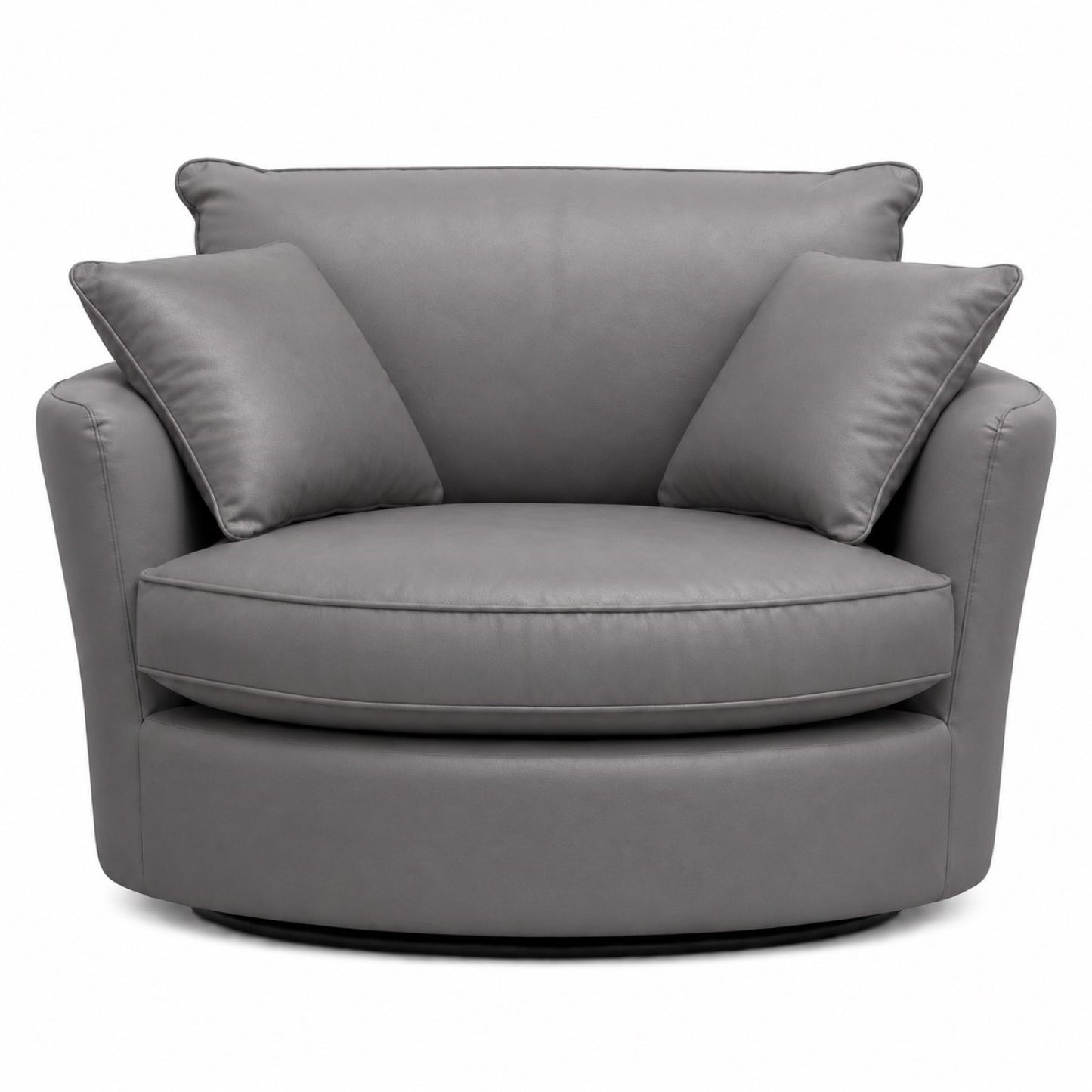 88 - 1106 - BL Leather Swivel Base Cuddle Chair
