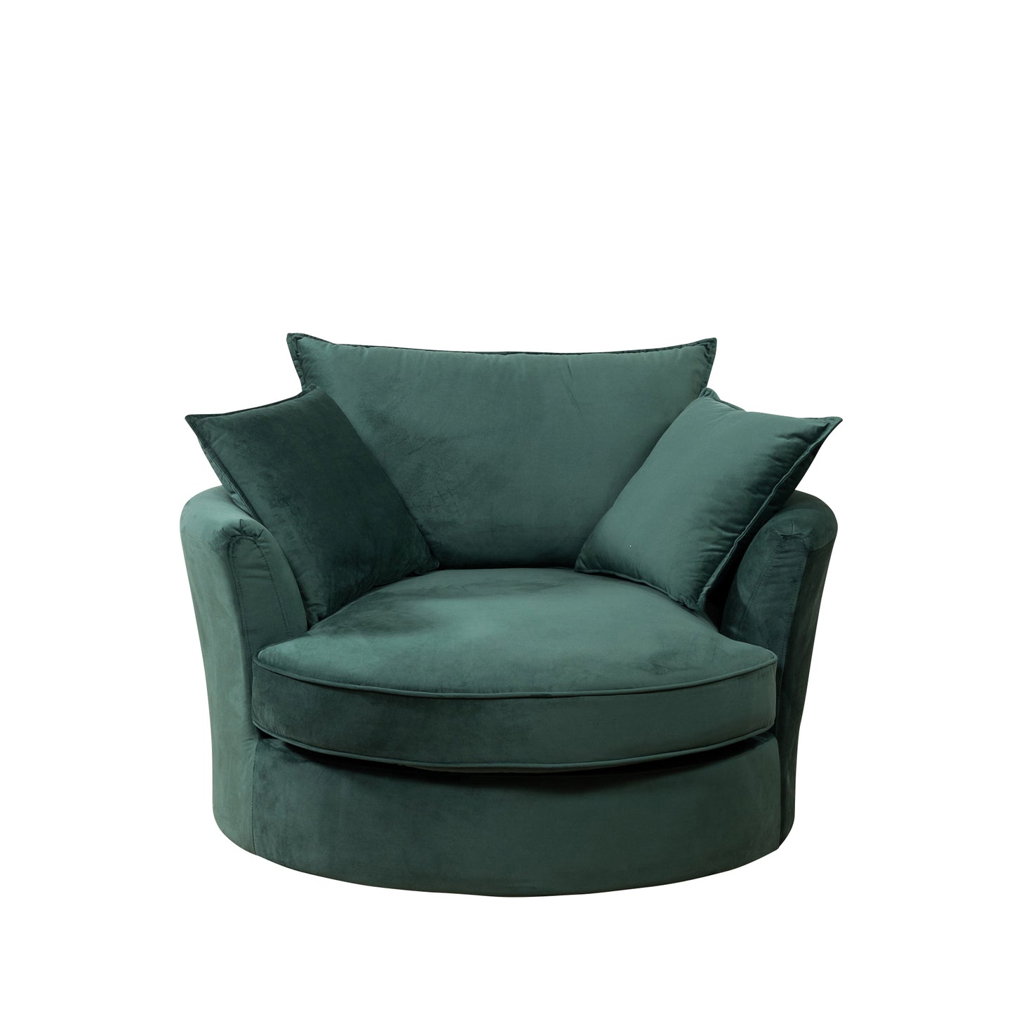 22 - 1561 - VF Velvet Swivel Base Cuddle Chair
