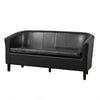 44 - 571 - PU Faux Leather 3 Seat Tub Sofa