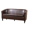 44 - 571 - PU Faux Leather 3 Seat Tub Sofa