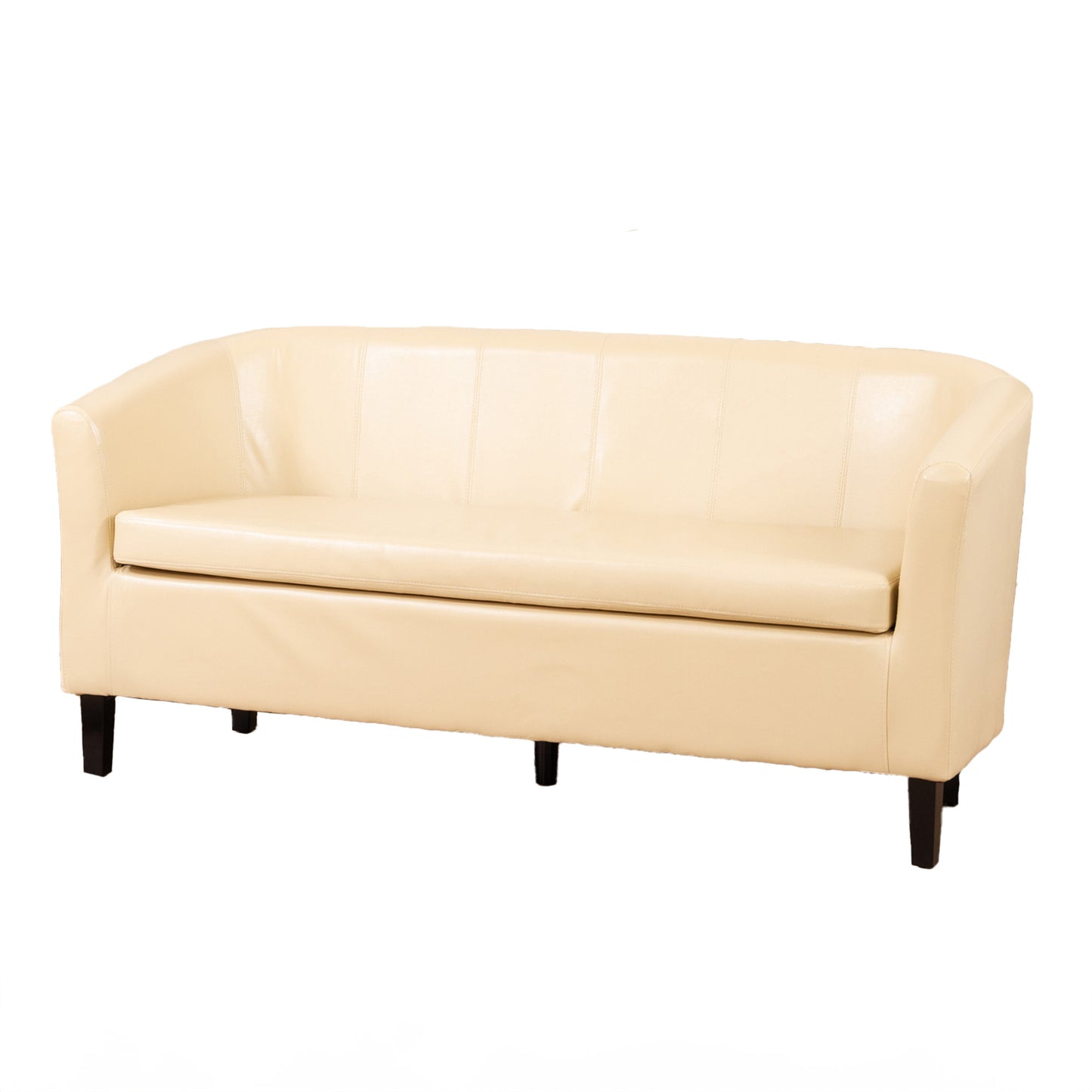44 - 571 - PU Faux Leather 3 Seat Tub Sofa