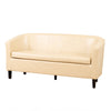 44 - 571 - PU Faux Leather 3 Seat Tub Sofa