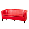44 - 571 - PU Faux Leather 3 Seat Tub Sofa