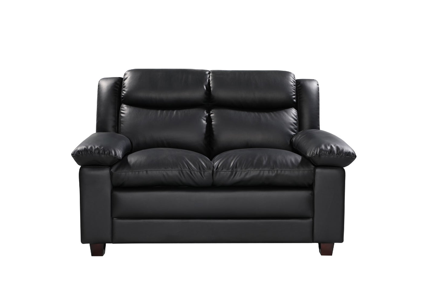 22 - 1088 - BL Leather 2 Seat Sofa