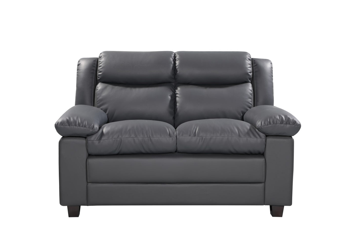 22 - 1088 - BL Leather 2 Seat Sofa