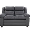 22 - 1088 - BL Leather 2 Seat Sofa