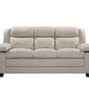 22 - 1088 - BL Leather 3 Seat Sofa