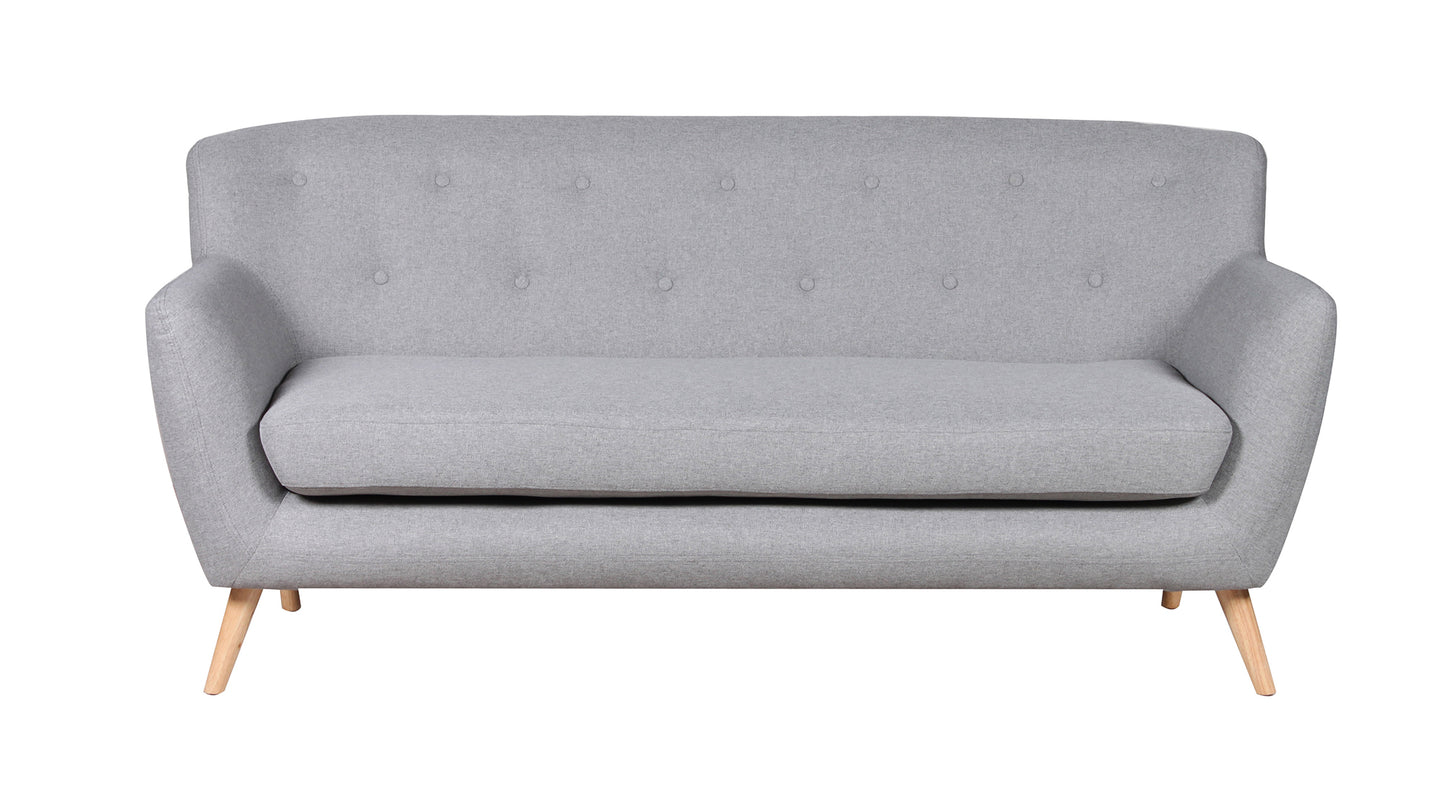 22 - 1327 Light - TF Fabric 3 Seat Sofa