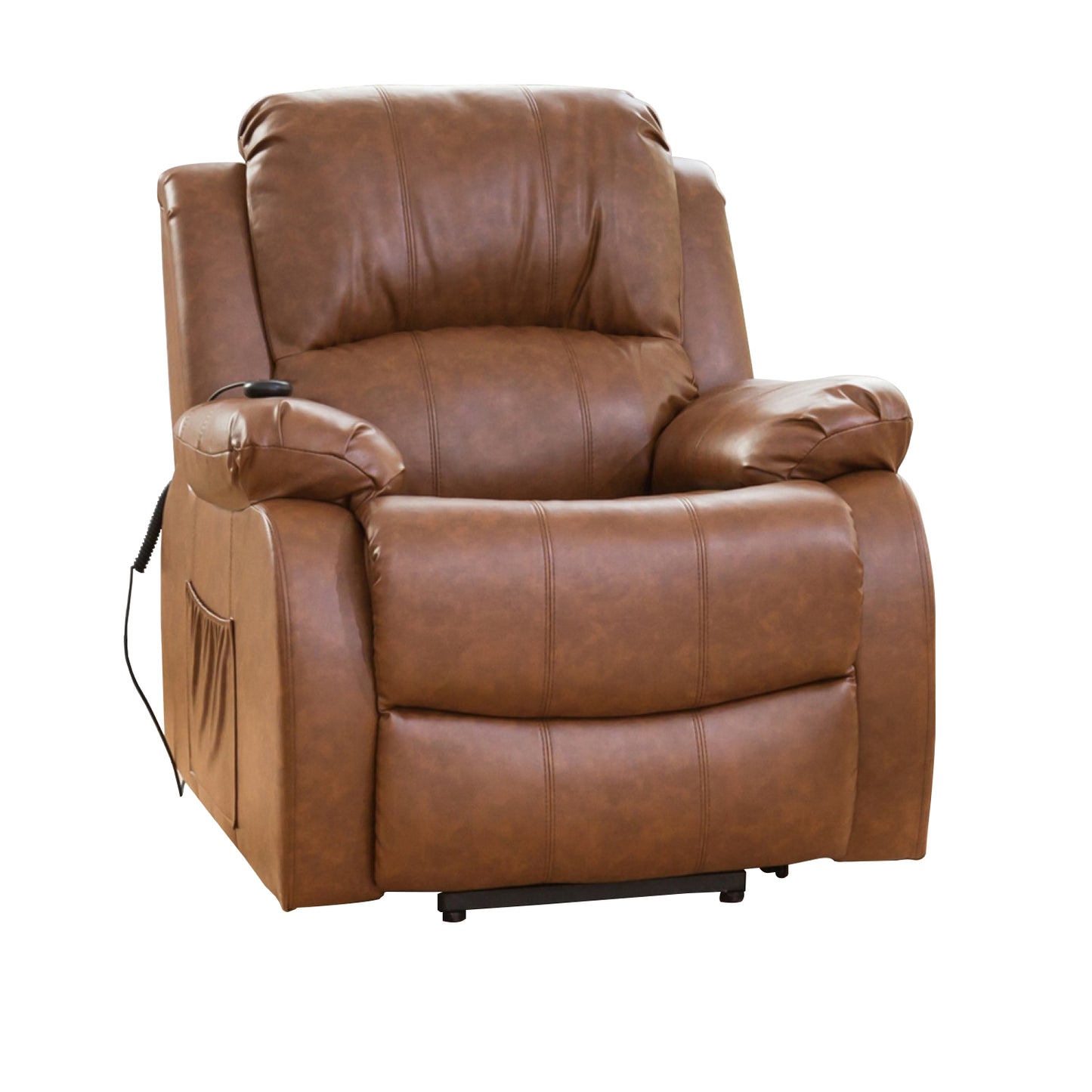 BB - 8002 - BL Leather Heat & Massage Lift-Assist Electric Recliner Chair