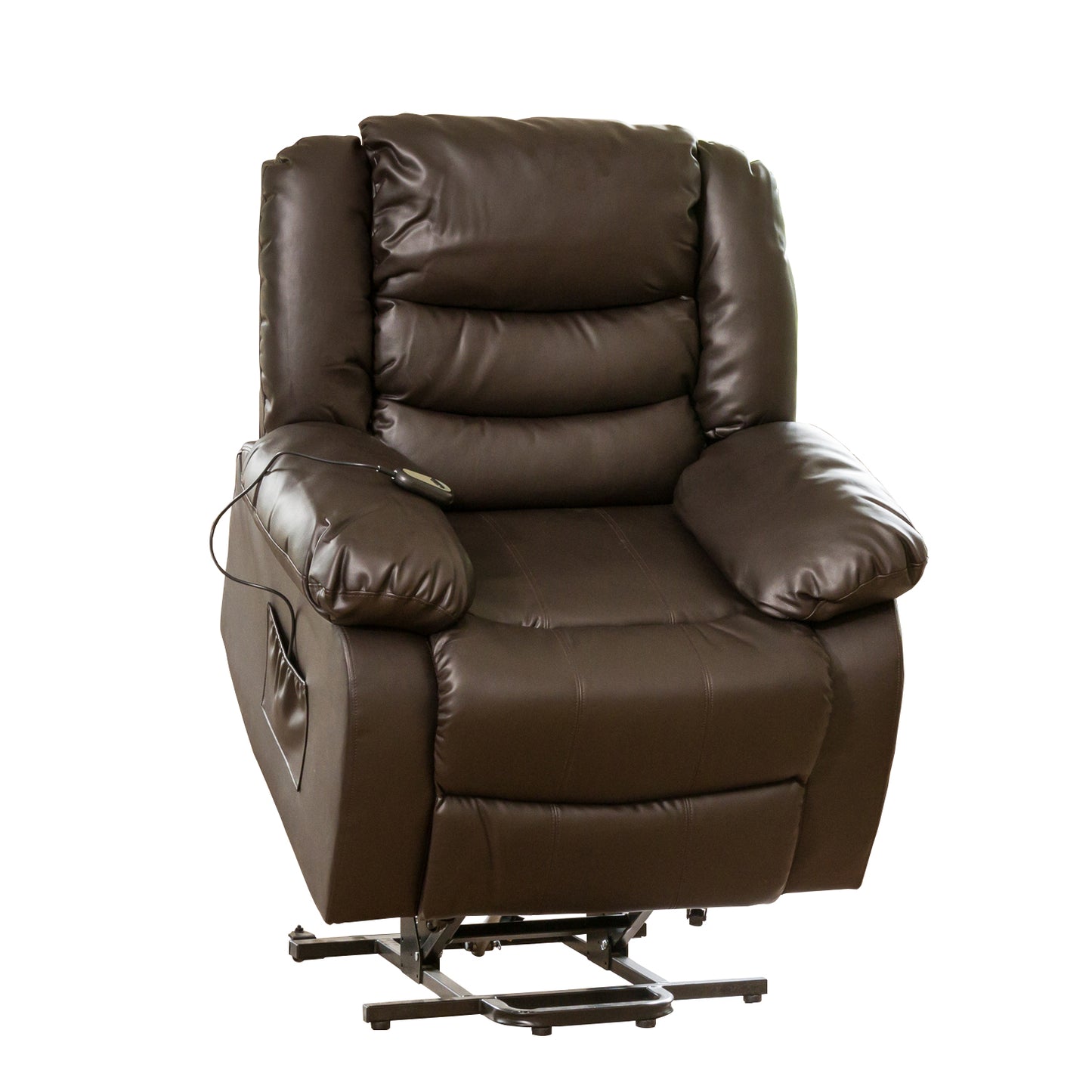 LL - 1892 - BL Leather Electric Lift-Assist Riser Recliner Chair