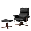 BB - 7765 - BL Leather Swivel Recliner Chair + Stool