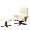 BB - 7765 - BL Leather Swivel Recliner Chair + Stool