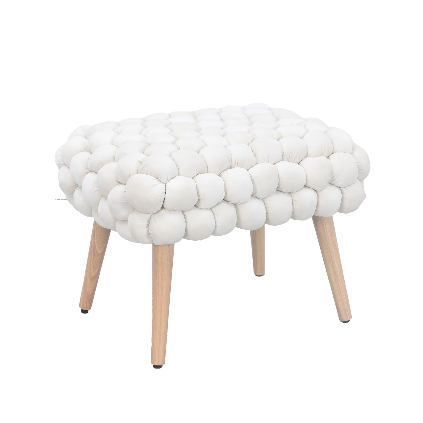 DF - 7019 - VF Velveteen Fabric Small Storage Ottoman