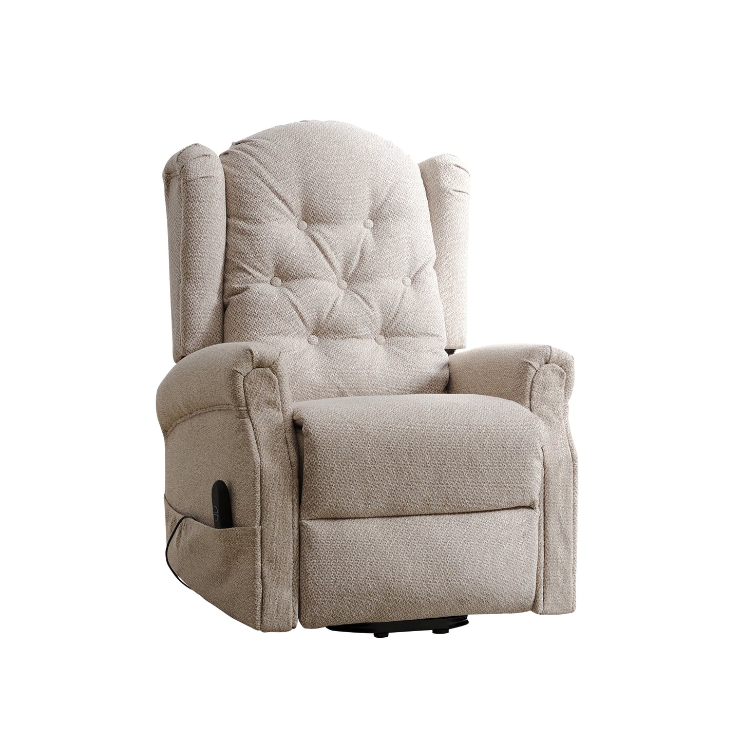 BB - 0082 - TF Fabric Heat & Massage Electric Lift-Assist Recliner Chair