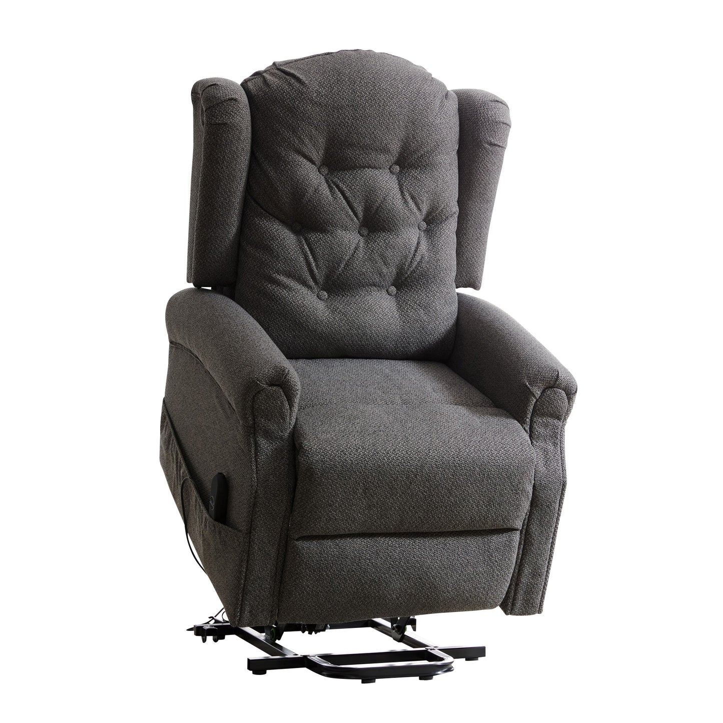BB - 0082 - TF Fabric Heat & Massage Electric Lift-Assist Recliner Chair
