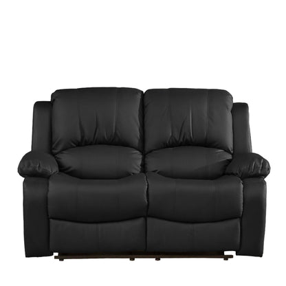 BB - 0089 - BL Leather 2 Seat Recliner Sofa