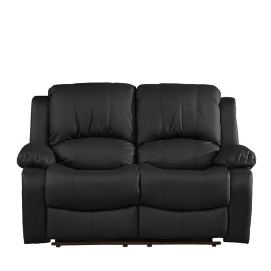 BB - 0089 - BL Leather 2 Seat Recliner Sofa
