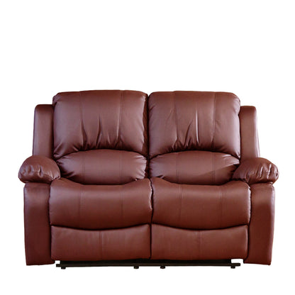 BB - 0089 - BL Leather 2 Seat Recliner Sofa