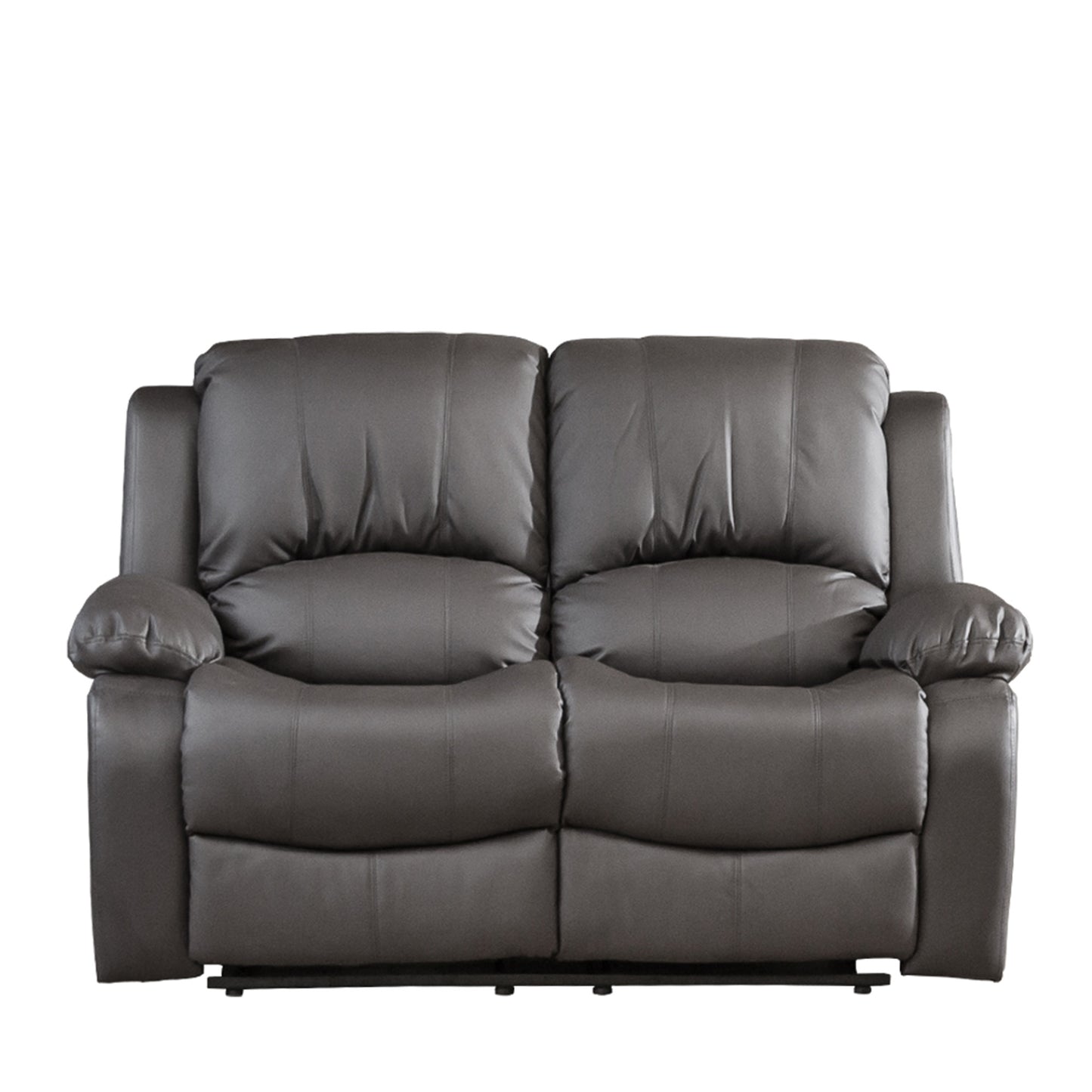 BB - 0089 - BL Leather 2 Seat Recliner Sofa