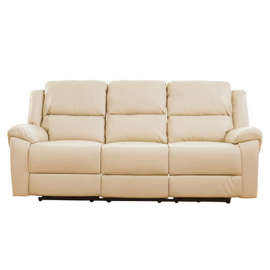 LL - D7505A - BL Leather Electric 3 Seat Recliner Sofa