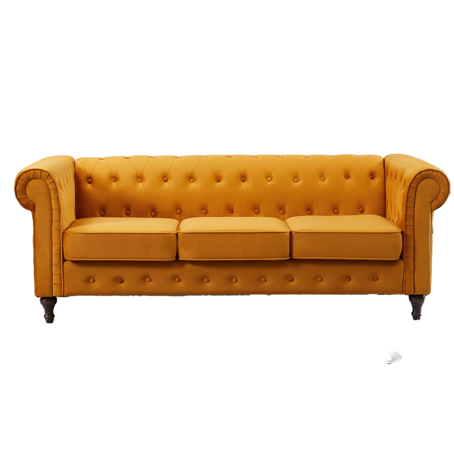 22 - 1209 - VF Velvet 3 Seat Chesterfield Sofa