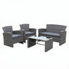 KK - 210908 - Rattan Lounge Set - 2 Seat Sofa, 2 x Chairs and Table