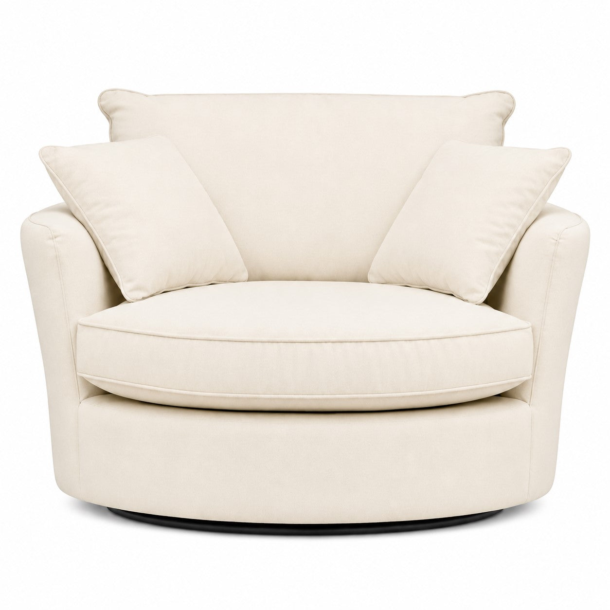 88 - 1106 - BL Leather Swivel Base Cuddle Chair
