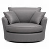 88 - 1106 - BL Leather Swivel Base Cuddle Chair
