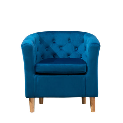 44 - 2057 Studded Light - VF Velvet Tub Chair