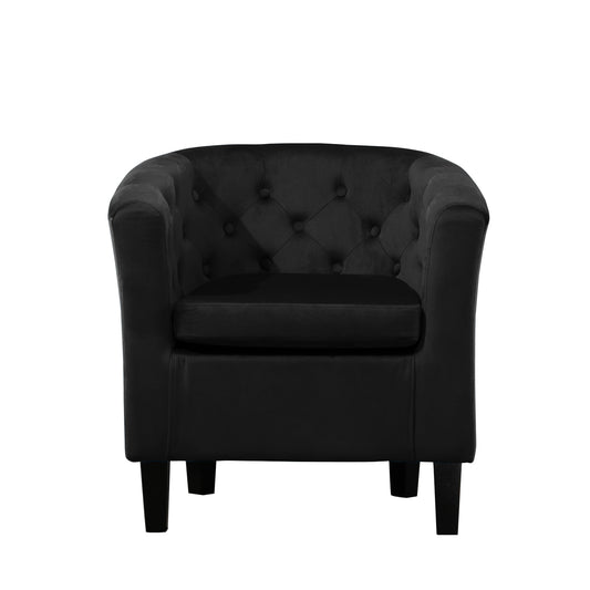 44 - 2057 Studded Dark - VF Velvet Tub Chair