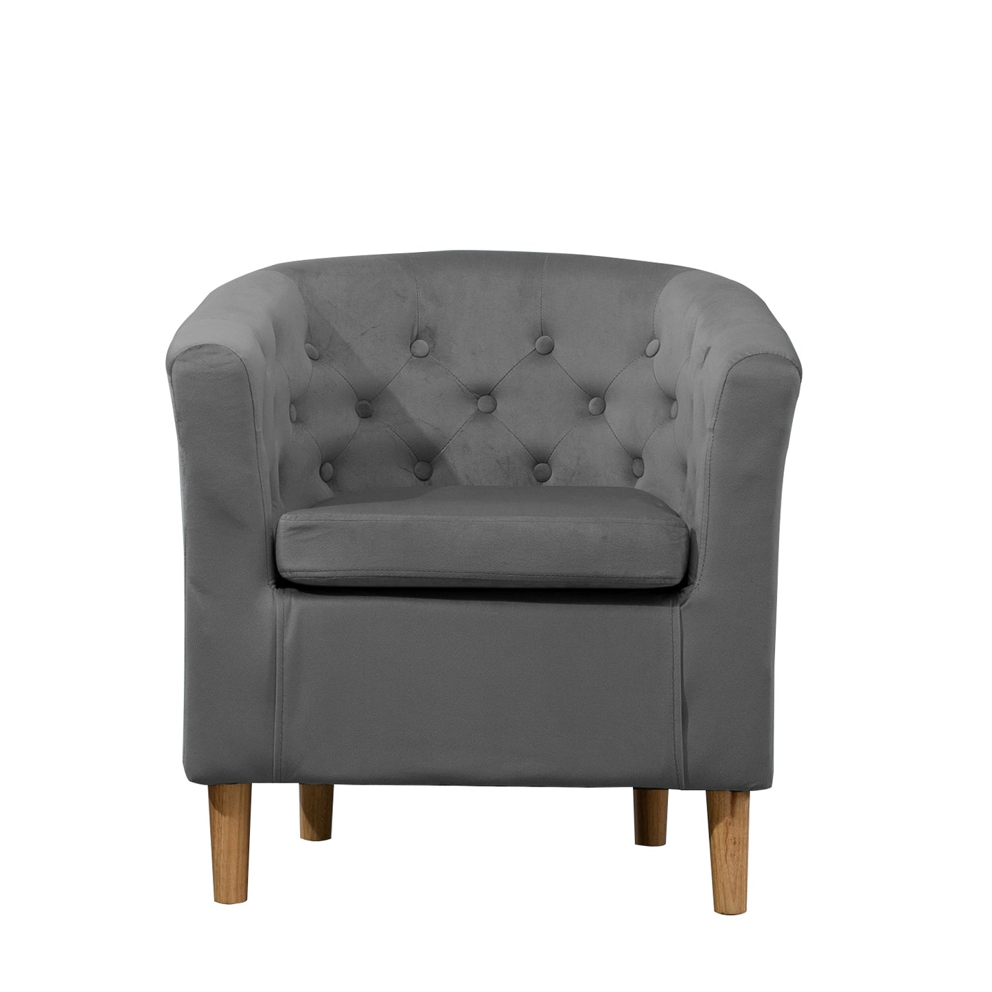 44 - 2057 Studded Light - VF Velvet Tub Chair