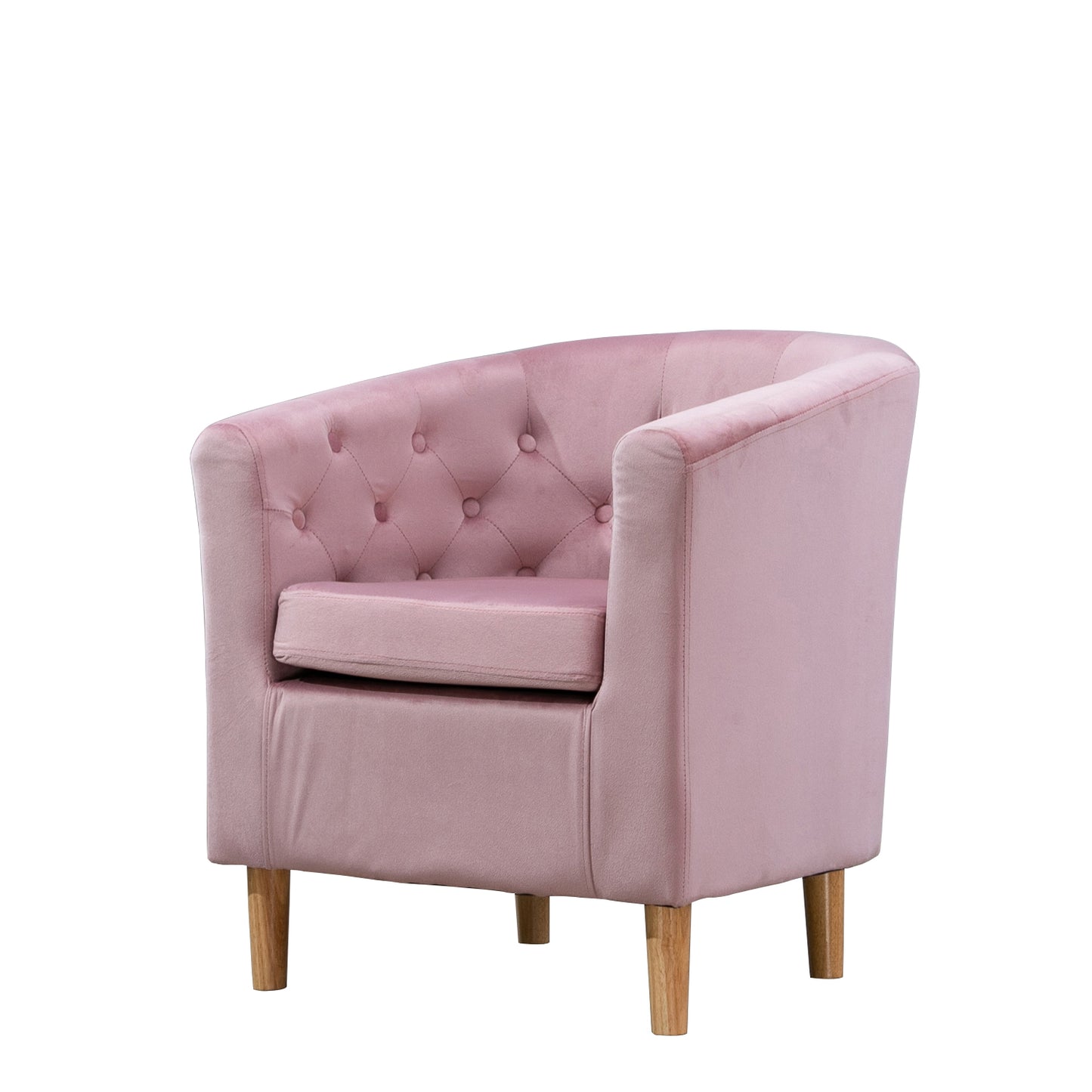44 - 2057 Studded Light - VF Velvet Tub Chair