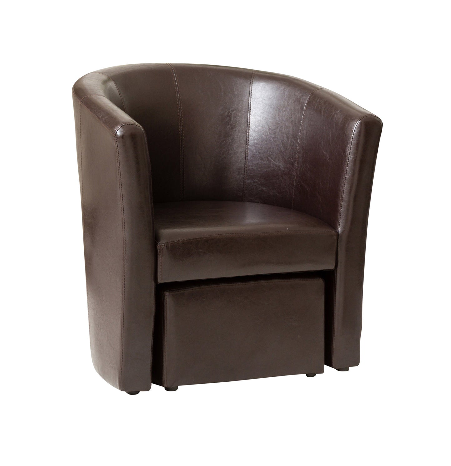 44 - 2059 - PU Faux Leather Tub Chair and Stool
