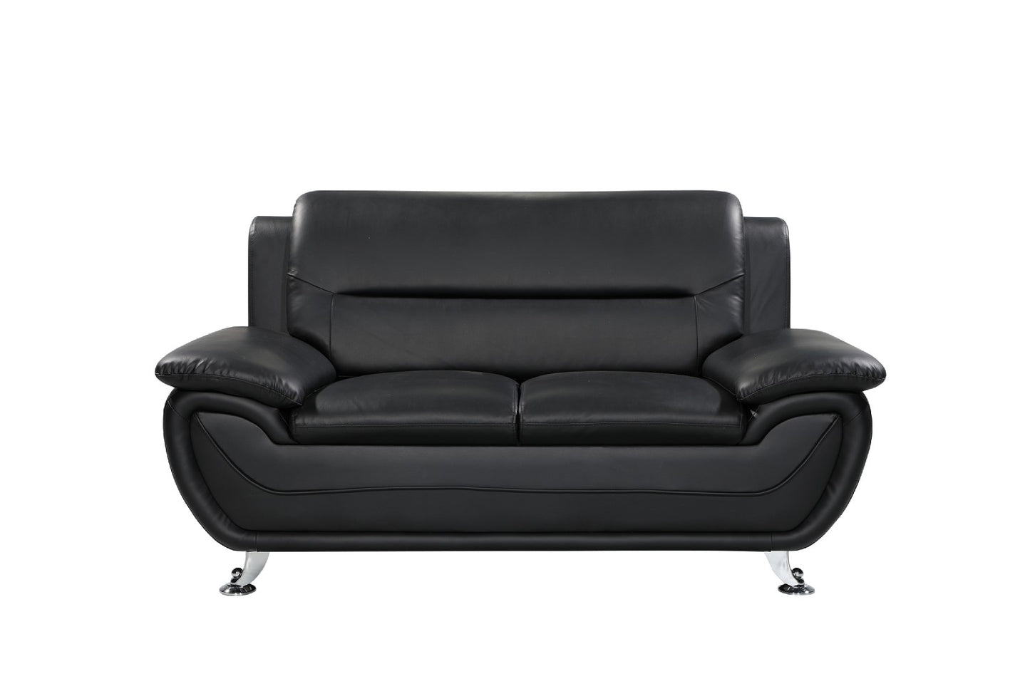 22 - 1089 - BL Leather 2 Seat Sofa