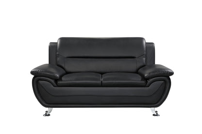 22 - 1089 - BL Leather 2 Seat Sofa
