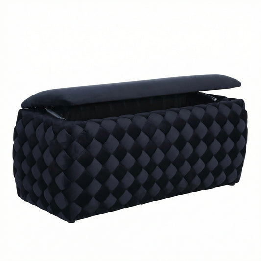 DF - 7003L - VF Large Velvet Storage Ottoman